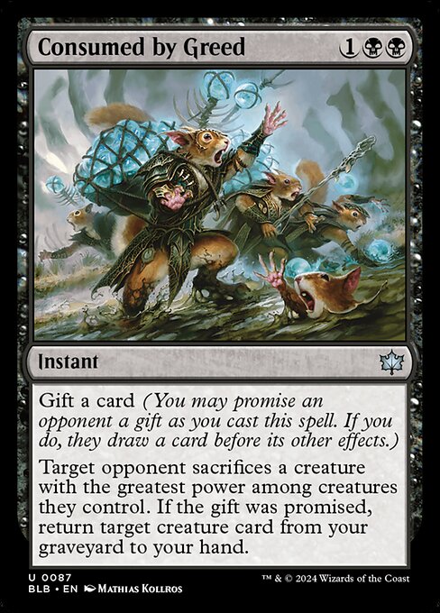 Consumed by Greed - Bloomburrow Magic card