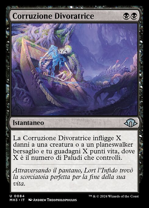 Corruzione Divoratrice (Consuming Corruption) - Modern Horizons 3 (#84) - Illustrated by Andrew Theophilopoulos - Magic: The Gathering Card