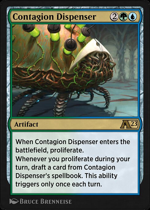 Contagion Dispenser - Alchemy: Phyrexia (#19) - Illustrated by Bruce Brenneise - Magic: The Gathering Card