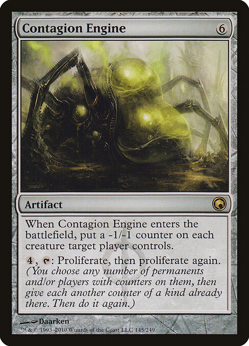 Contagion Engine - Scars of Mirrodin (#145) - Illustrated by Daarken - Magic: The Gathering Card