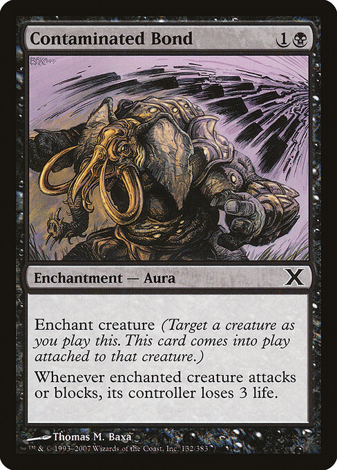 Contaminated Bond - Tenth Edition (#132) - Illustrated by Thomas M. Baxa - Magic: The Gathering Card