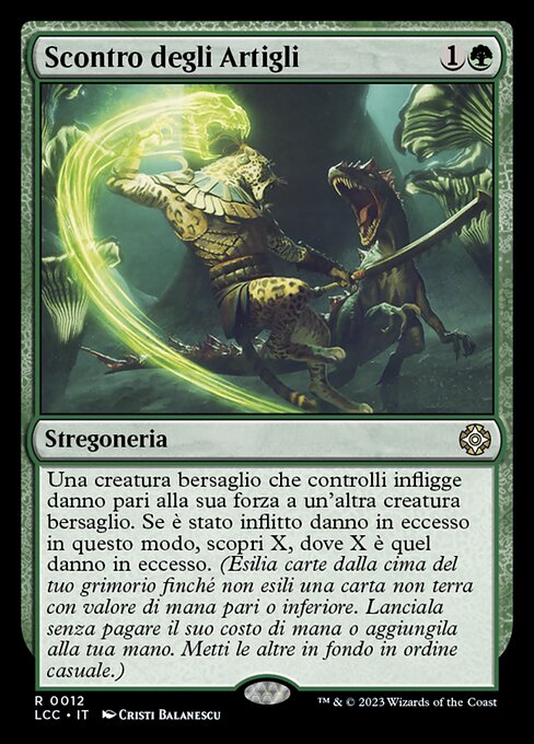 Scontro degli Artigli (Contest of Claws) - The Lost Caverns of Ixalan Commander (#12) - Illustrated by Cristi Balanescu - Magic: The Gathering Card