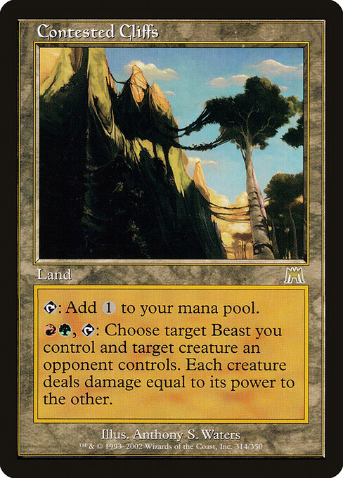 Contested Cliffs - Onslaught (#314) - Illustrated by Anthony S. Waters - Magic: The Gathering Card