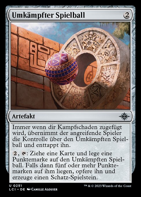 Umkämpfter Spielball (Contested Game Ball) - The Lost Caverns of Ixalan (#251) - Illustrated by Camille Alquier - Magic: The Gathering Card