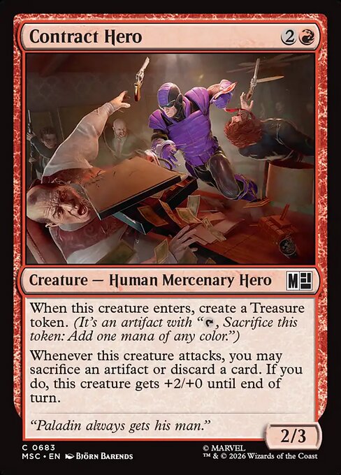 Contract Hero - Marvel Super Heroes Commander Magic card