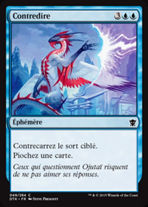 Contredire (Contradict) - Dragons of Tarkir (#49) - Illustrated by Steve Prescott - Magic: The Gathering Card