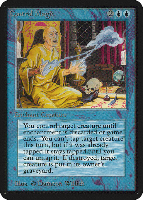 Magia de control (Control Magic) - Fourth Edition Foreign Black Border (#64) - Illustrated by Dameon Willich - Magic: The Gathering Card