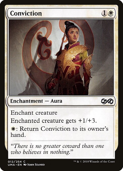 罪の自覚 (Conviction) - Ultimate Masters (#12) - Illustrated by John Stanko - Magic: The Gathering Card