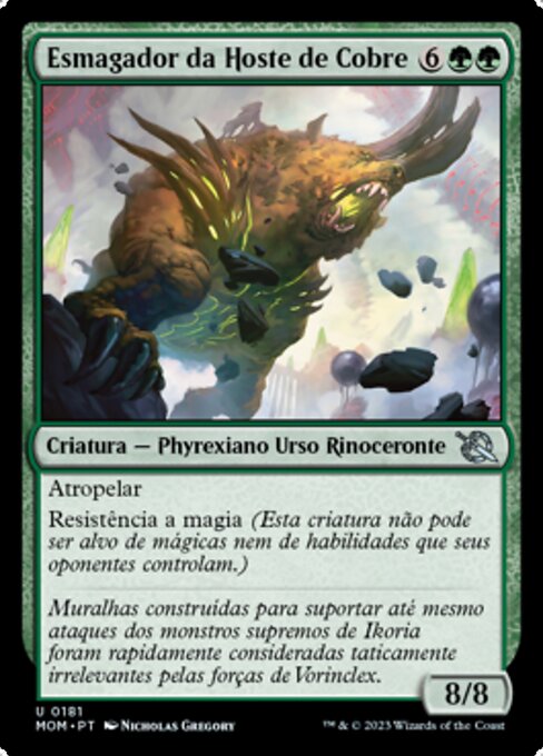 Esmagador da Hoste de Cobre (Copper Host Crusher) - March of the Machine (#181) - Illustrated by Nicholas Gregory - Magic: The Gathering Card