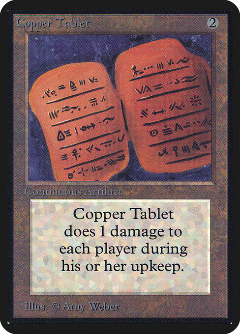 Copper Tablet - Limited Edition Alpha (#238) - Illustrated by Amy Weber - Magic: The Gathering Card
