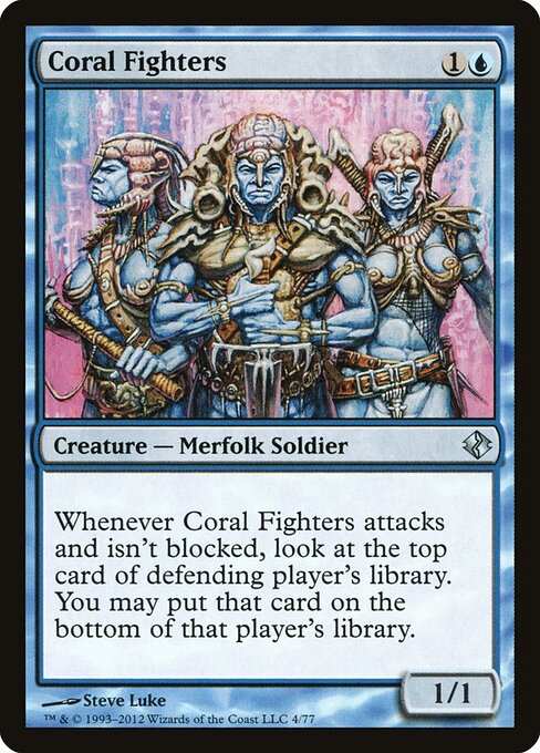 Coral Fighters - Duel Decks: Venser vs. Koth (#4) - Illustrated by Steve Luke - Magic: The Gathering Card