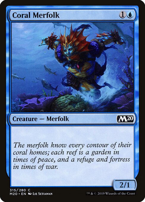 Coral Merfolk - Core Set 2020 Magic card