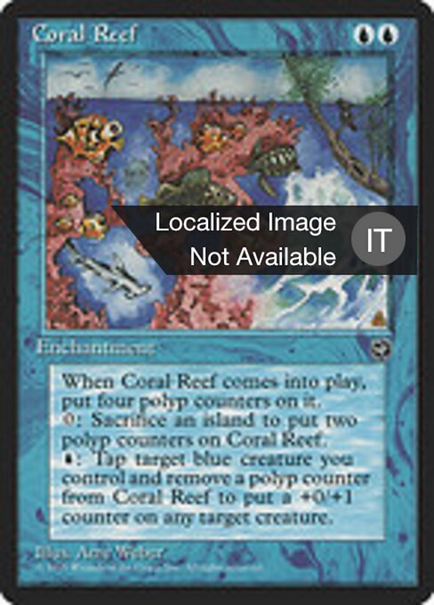 Recife de Corais (Coral Reef) - Homelands (#24) - Illustrated by Amy Weber - Magic: The Gathering Card