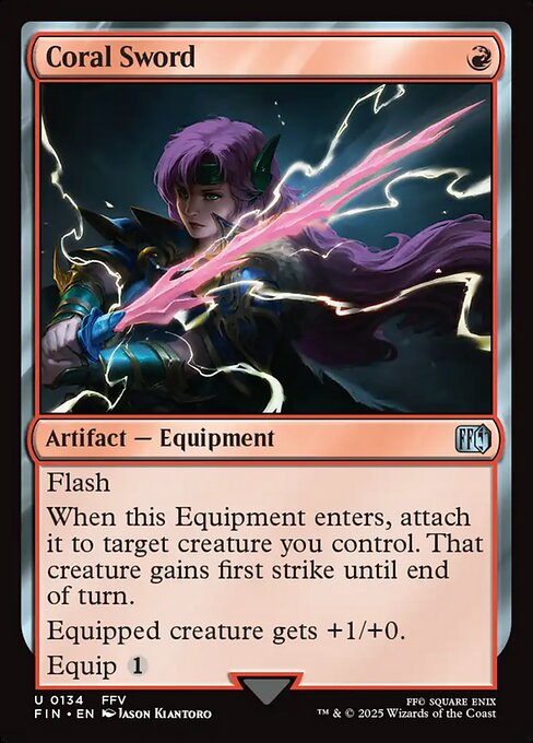 Coral Sword - Final Fantasy Magic card