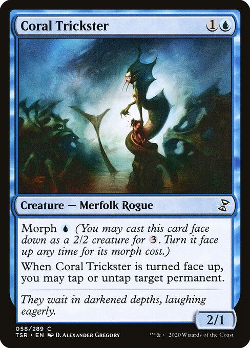 Coral Trickster - Time Spiral Remastered (#58) - Illustrated by D. Alexander Gregory - Magic: The Gathering Card