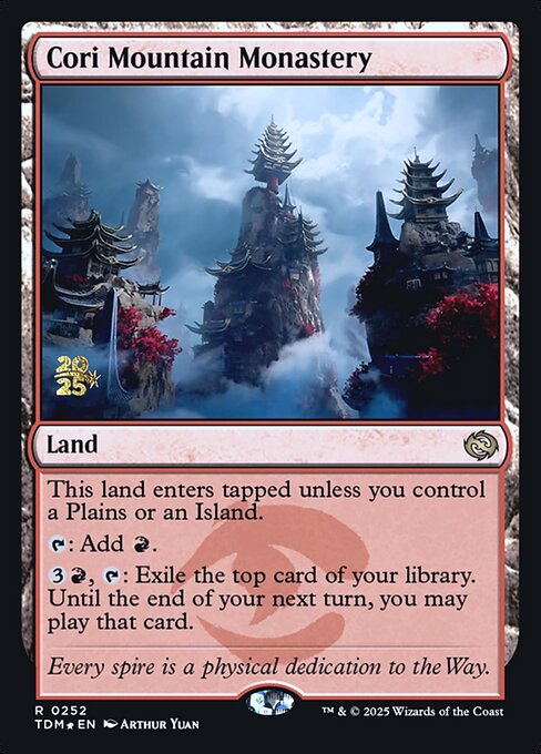 コーリ山の僧院 (Cori Mountain Monastery) - Tarkir: Dragonstorm (#252) - Illustrated by Arthur Yuan - Magic: The Gathering Card