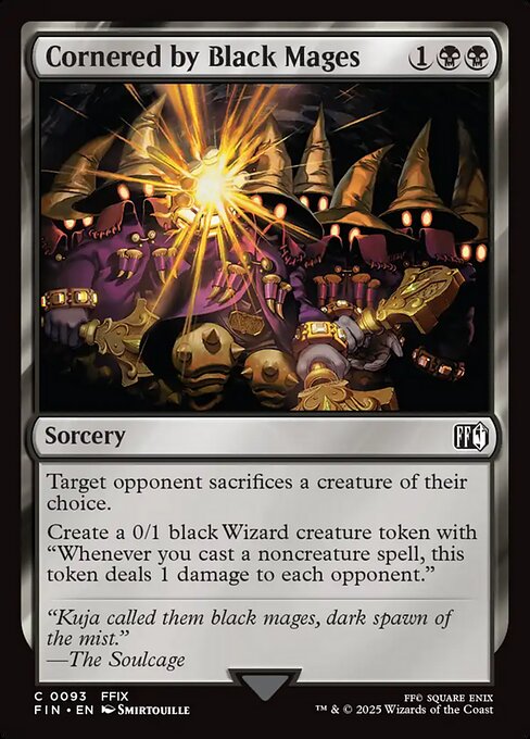 Cornered by Black Mages - Final Fantasy Magic card