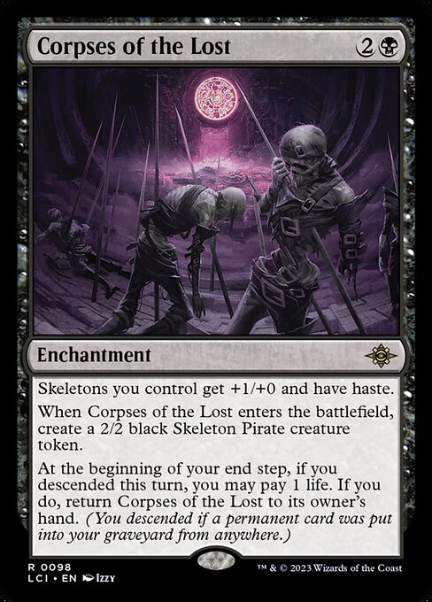 Corpses of the Lost - The Lost Caverns of Ixalan (#98) - Illustrated by Izzy - Magic: The Gathering Card