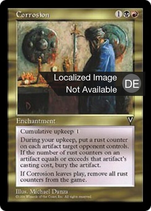 腐蝕 (Corrosion) - Visions (#128) - Illustrated by Michael Danza - Magic: The Gathering Card