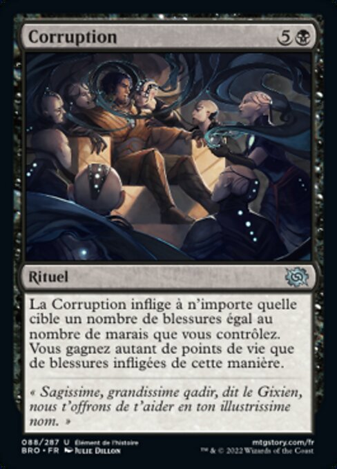 Corruption (Corrupt) - The Brothers' War (#88) - Illustrated by Julie Dillon - Magic: The Gathering Card