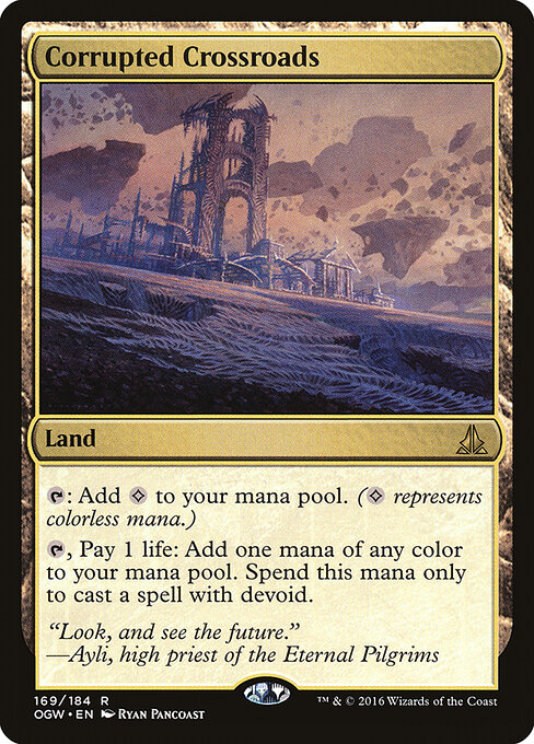 Corrupted Crossroads - Oath of the Gatewatch (#169) - Illustrated by Ryan Pancoast - Magic: The Gathering Card