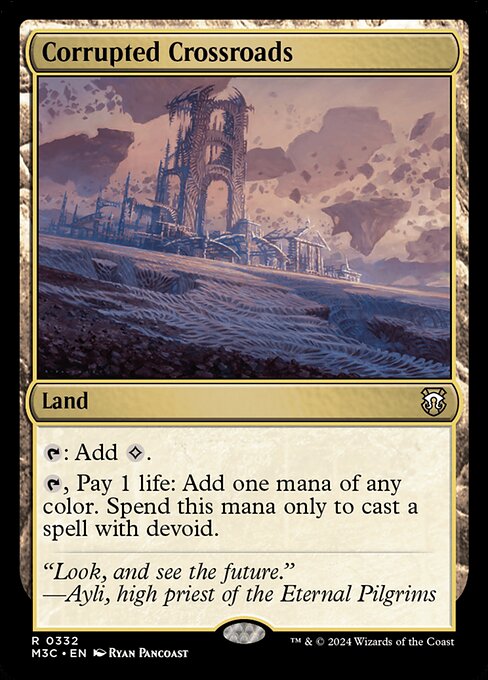Encrucijadas corruptas (Corrupted Crossroads) - Oath of the Gatewatch (#169) - Illustrated by Ryan Pancoast - Magic: The Gathering Card