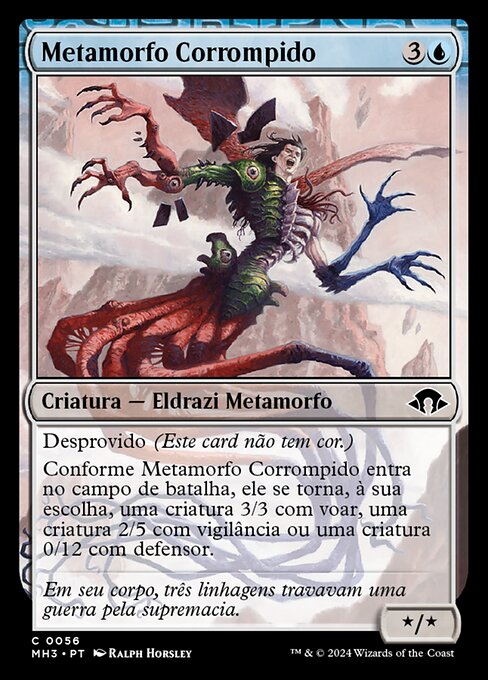 Metamorfo Corrompido (Corrupted Shapeshifter) - Modern Horizons 3 (#56) - Illustrated by Ralph Horsley - Magic: The Gathering Card