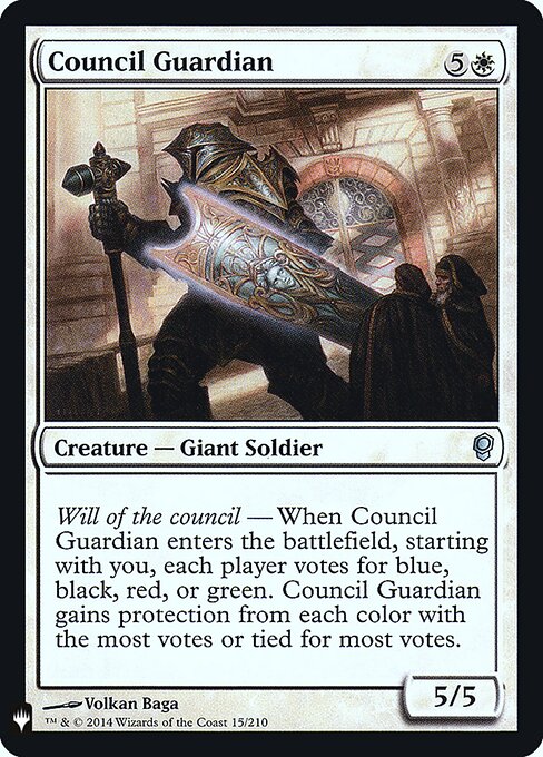 Council Guardian - The List (#CNS-15) - Illustrated by Volkan Baǵa - Magic: The Gathering Card