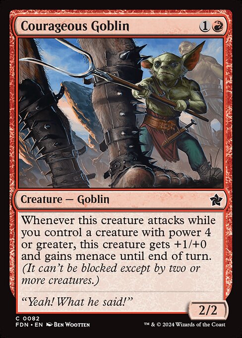Courageous Goblin - Foundations Magic card
