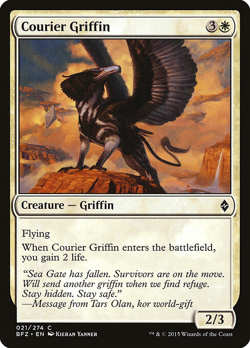 Courier Griffin - Battle for Zendikar Magic card