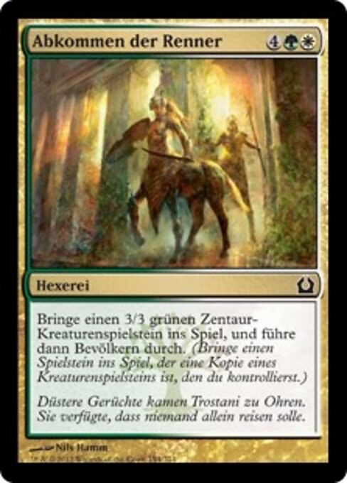 Abkommen der Renner (Coursers' Accord) - Return to Ravnica (#154) - Illustrated by Nils Hamm - Magic: The Gathering Card
