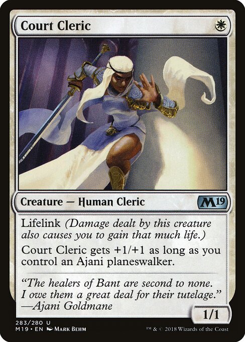 Court Cleric - Core Set 2019 Magic card