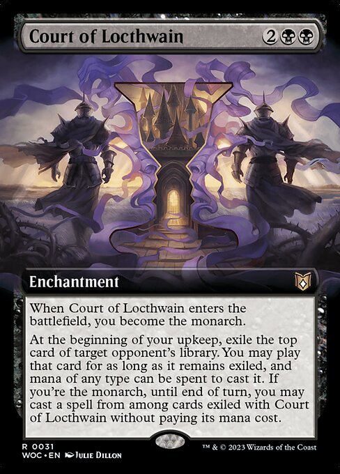 Hof von Locthwain (Court of Locthwain) - Wilds of Eldraine Commander (#23) - Illustrated by Julie Dillon - Magic: The Gathering Card