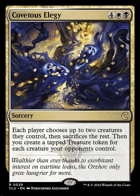 Covetous Elegy - Ravnica: Clue Edition Magic card