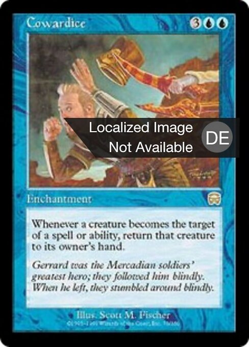 Codardia (Cowardice) - Eighth Edition (#71) - Illustrated by Scott M. Fischer - Magic: The Gathering Card