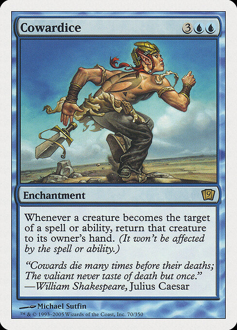 Cowardice - Ninth Edition (#70★) - Illustrated by Michael Sutfin - Magic: The Gathering Card