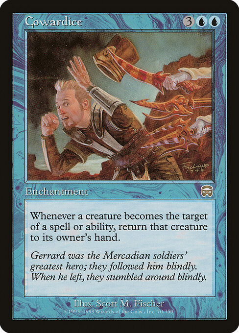 Couardise (Cowardice) - Ninth Edition (#70) - Illustrated by Michael Sutfin - Magic: The Gathering Card