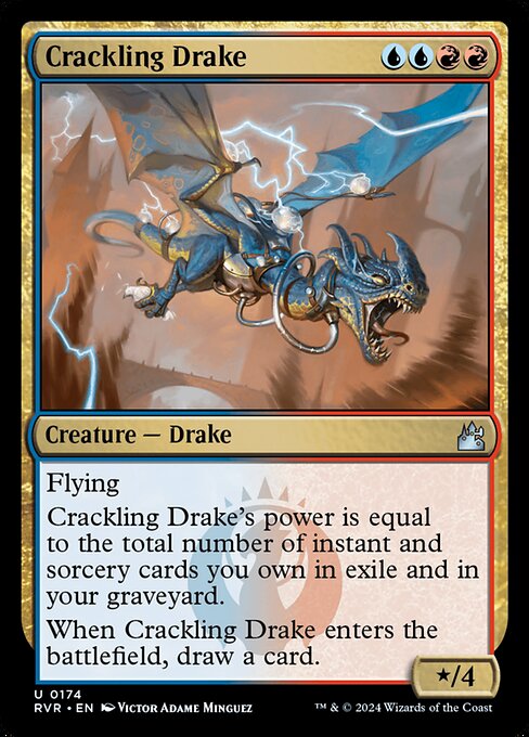 Crackling Drake - Ravnica Remastered Magic card