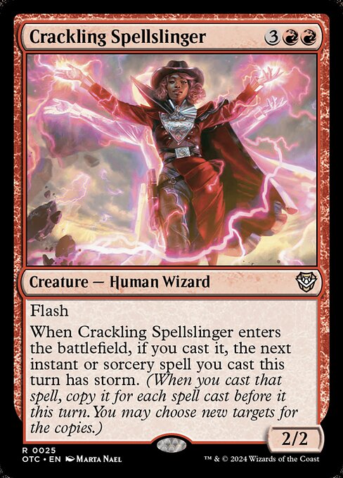 Crackling Spellslinger - Outlaws of Thunder Junction Commander Magic card
