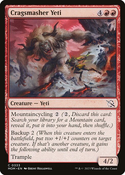 Cragsmasher Yeti - March of the Machine (#333) - Illustrated by Brent Hollowell - Magic: The Gathering Card