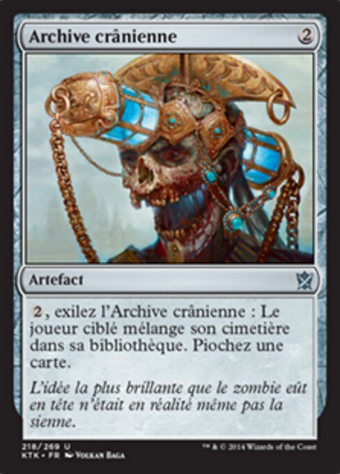 두개골 저장소 (Cranial Archive) - Khans of Tarkir (#218) - Illustrated by Volkan Baǵa - Magic: The Gathering Card