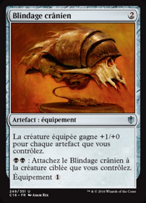 Placca Cefalica (Cranial Plating) - Commander 2016 (#249) - Illustrated by Adam Rex - Magic: The Gathering Card