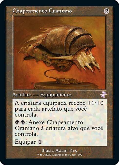 颅骨护甲 (Cranial Plating) - Time Spiral Remastered (#392) - Illustrated by Adam Rex - Magic: The Gathering Card