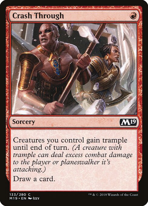 Durchbrechen (Crash Through) - Core Set 2019 (#133) - Illustrated by Izzy - Magic: The Gathering Card