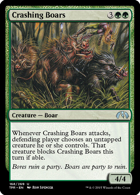 Crashing Boars - Tempest Remastered (#168) - Illustrated by Ron Spencer - Magic: The Gathering Card