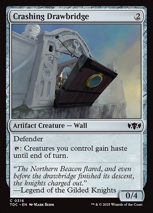 Crashing Drawbridge - Tarkir: Dragonstorm Commander (#316) - Illustrated by Mark Behm - Magic: The Gathering Card