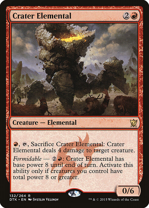 Crater Elemental - Dragons of Tarkir (#132) - Illustrated by Svetlin Velinov - Magic: The Gathering Card