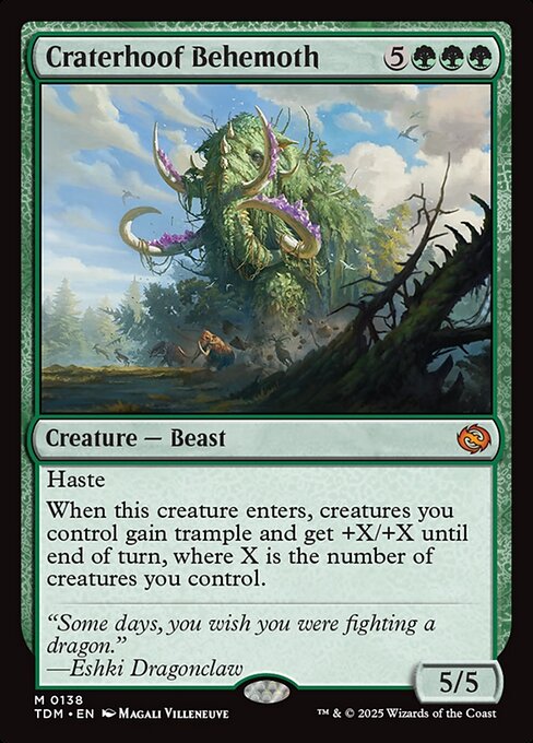 Craterhoof Behemoth - Tarkir: Dragonstorm (#138) - Illustrated by Magali Villeneuve - Magic: The Gathering Card