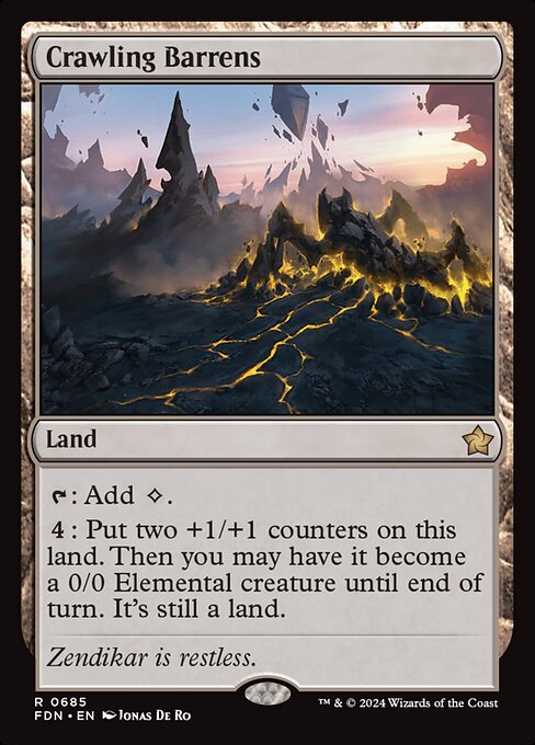 Crawling Barrens - Foundations Magic card