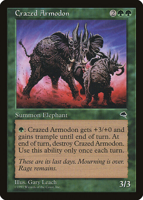 Crazed Armodon - Tempest Magic card
